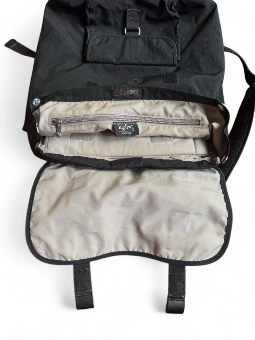 Kipling Black Men's Roll-Top Backpack
